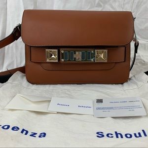 New ps 11 mini classic brown leather shoulder bag
